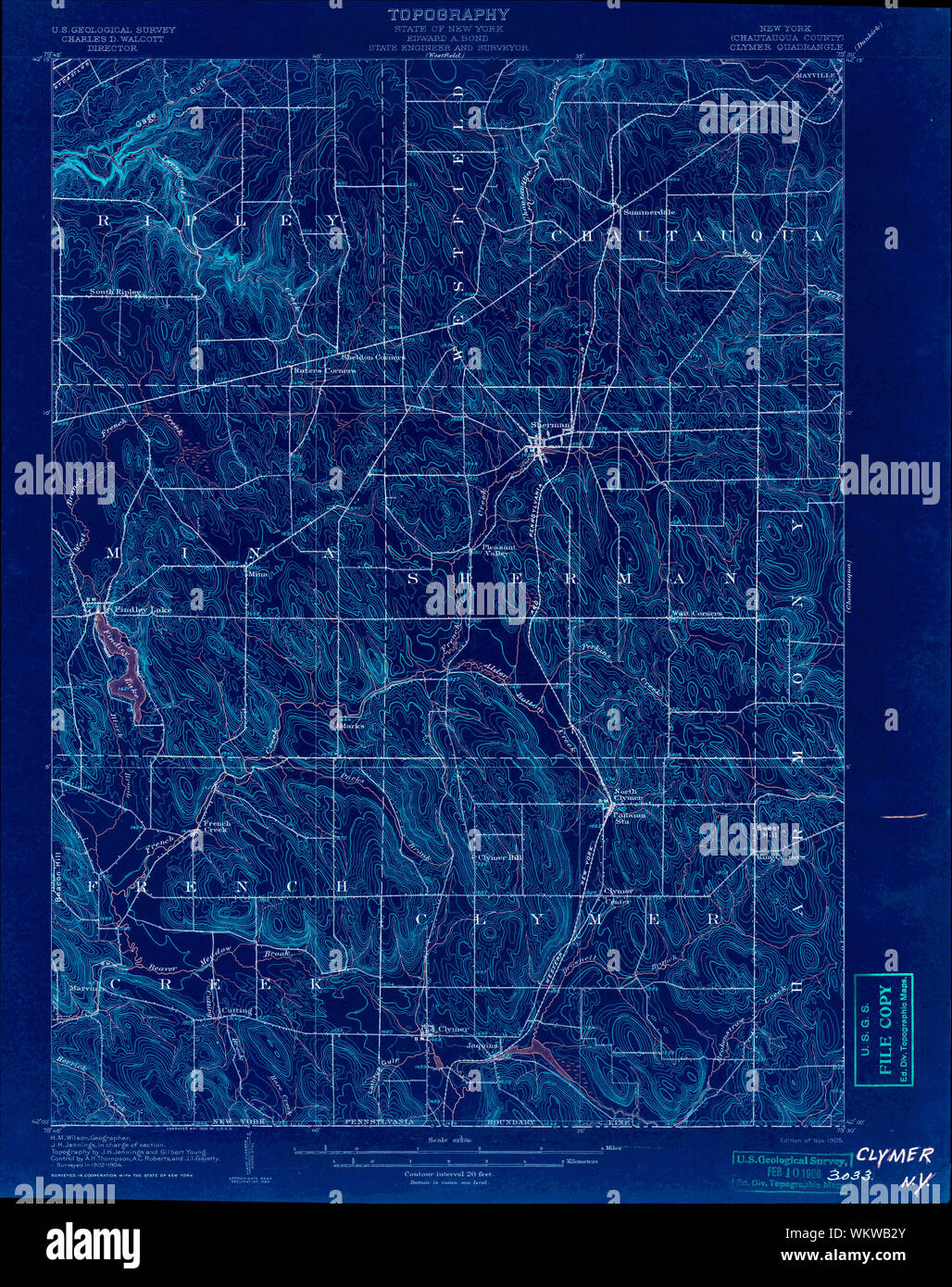 Map of clymer hires stock photography and images Alamy