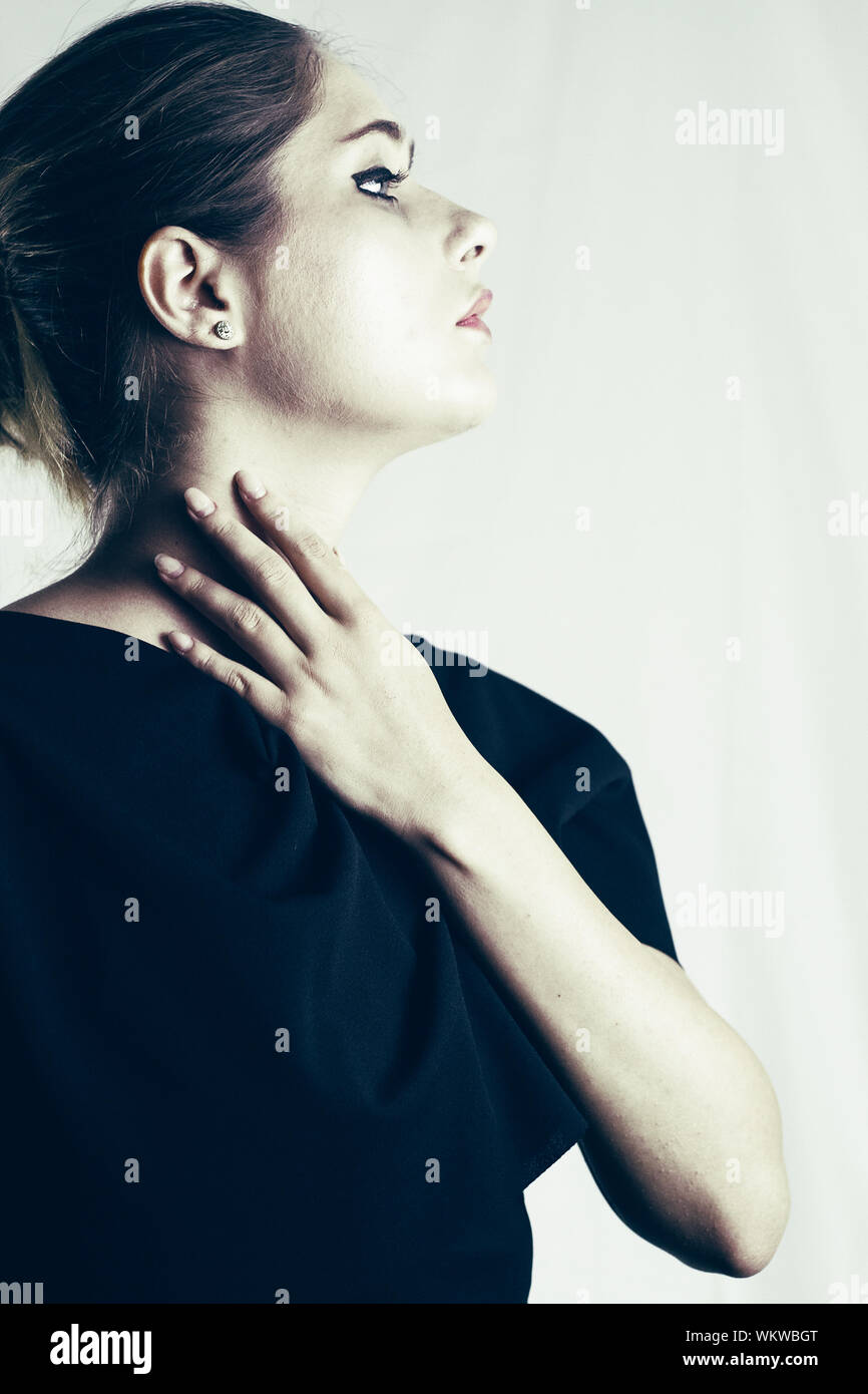 Neck white young hi-res stock photography and images - Alamy