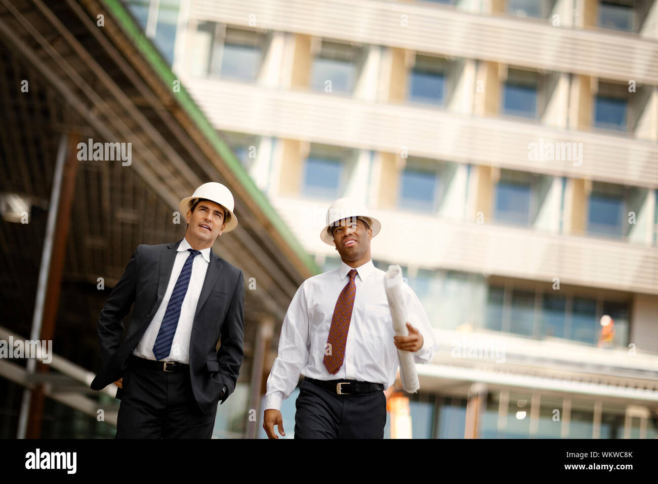 Two business colleagues meeting on a construction site Stock Photo - Alamy