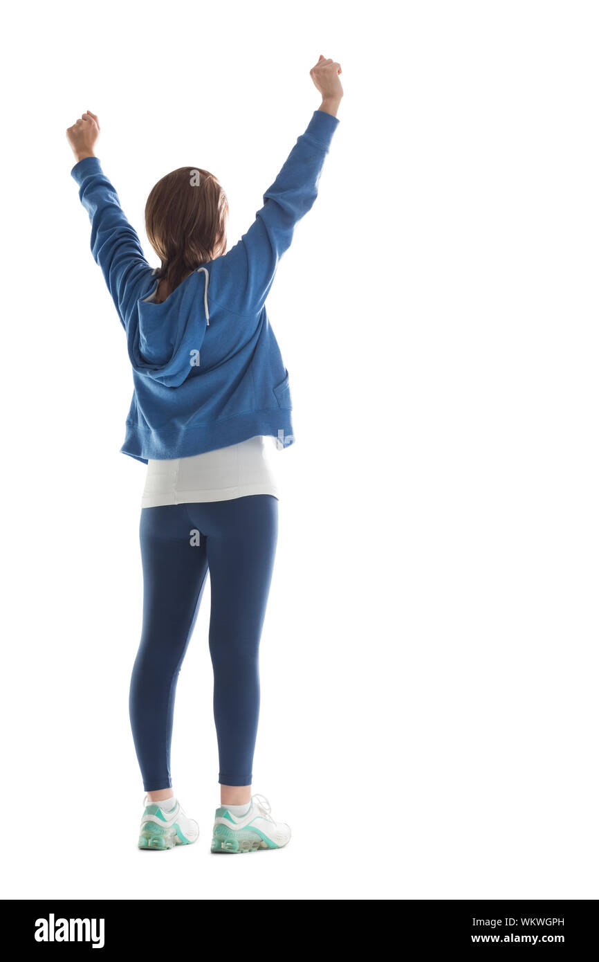 Female hood rear view Cut Out Stock Images & Pictures - Alamy