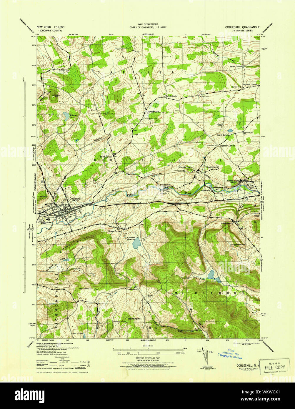 New York NY Cobleskill 137796 1945 31680 Restoration Stock Photo Alamy