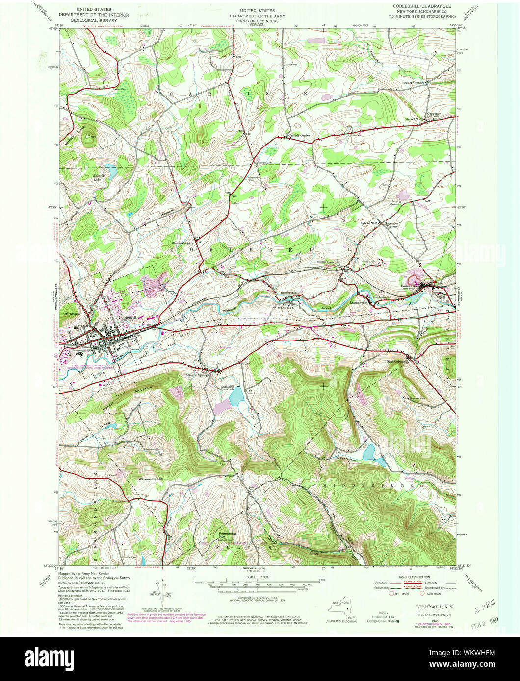 Cobleskill map hires stock photography and images Alamy