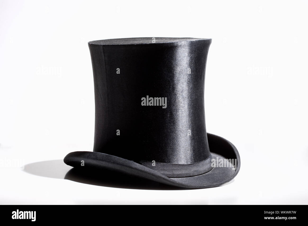 Black Top Hat - Isolated on White Stock Photo - Alamy
