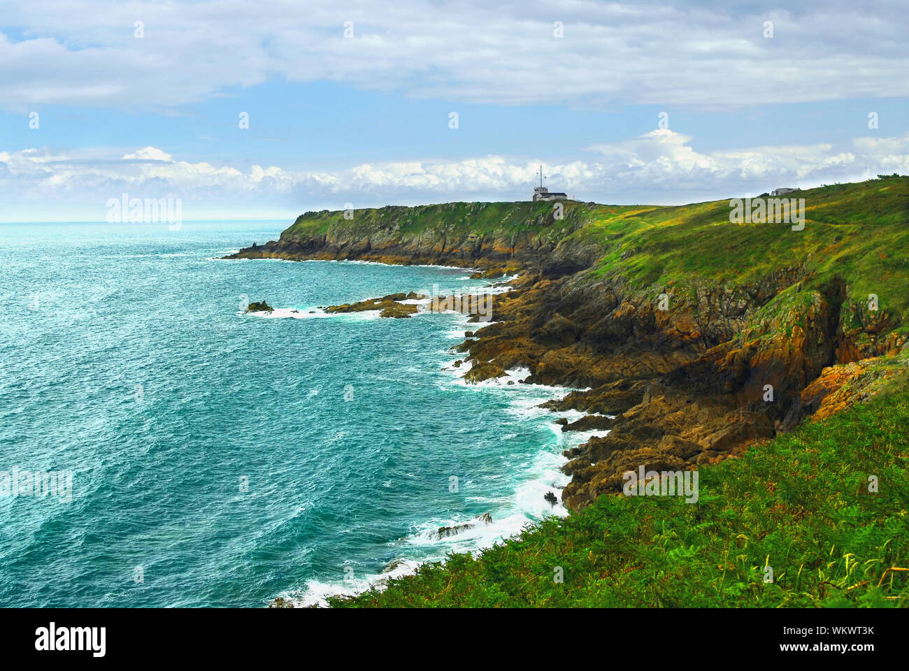 Landscape of rocky Atlantic coast in Brittany, France Stock Photo - Alamy
