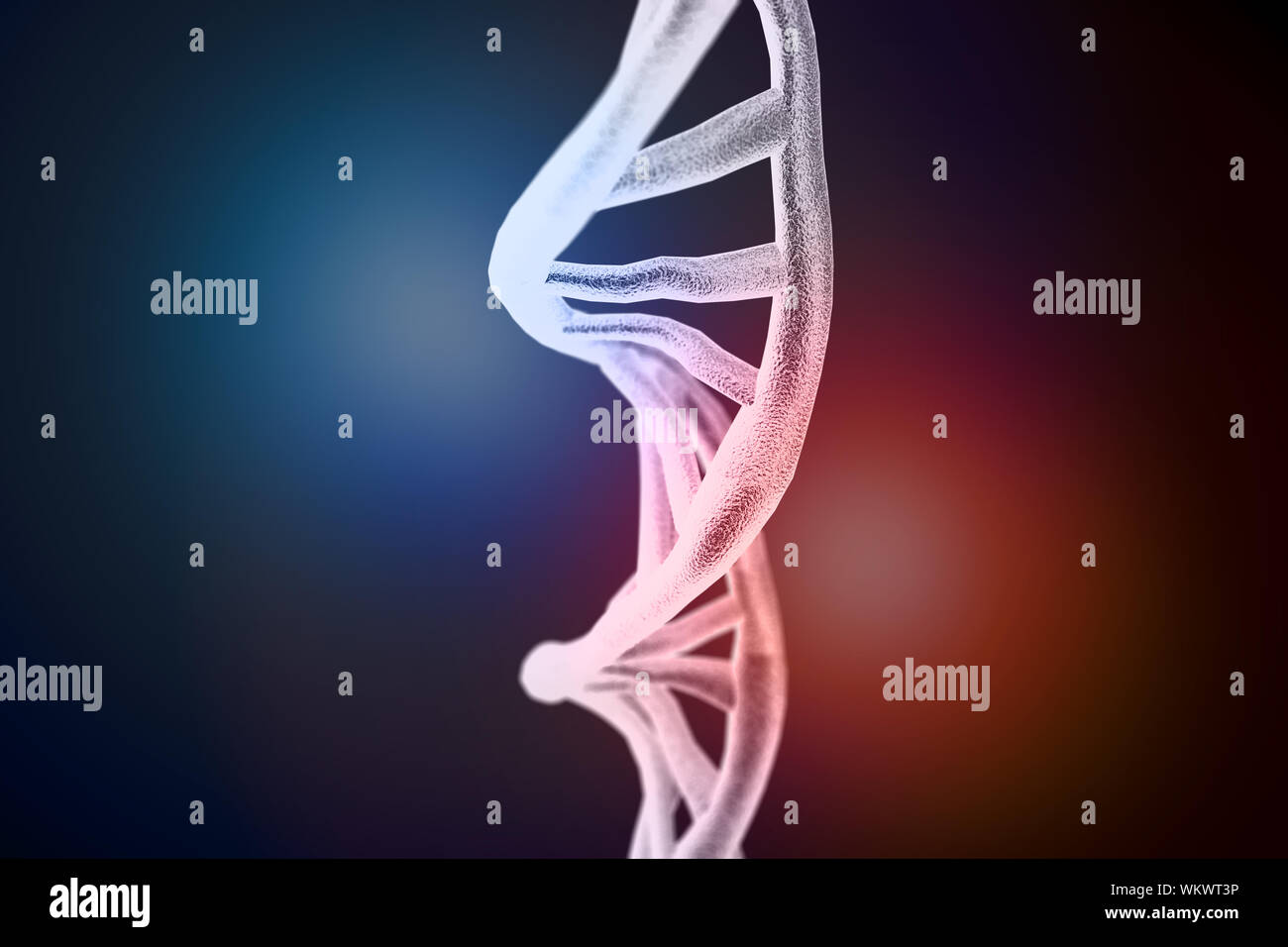 Abstract DNA strand double helix genetics 3D illustration Stock Photo ...