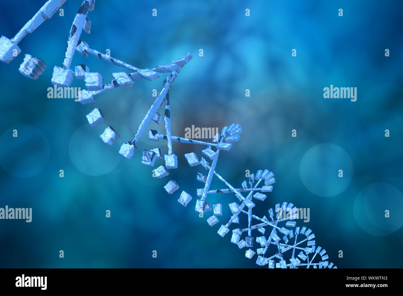 Abstract DNA strand double helix genetics 3D illustration Stock Photo ...