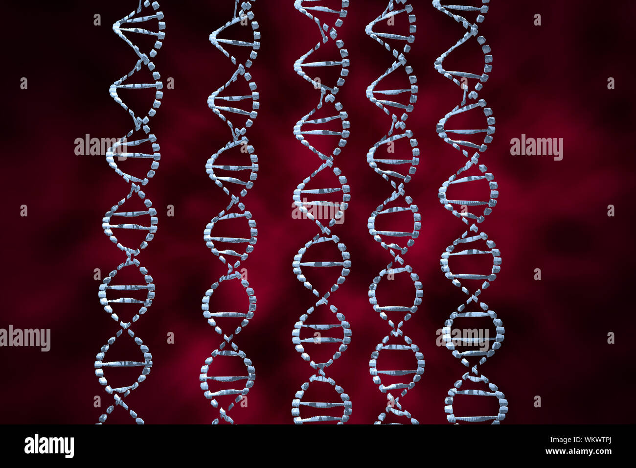 Abstract DNA strand double helix genetics 3D illustration Stock Photo ...