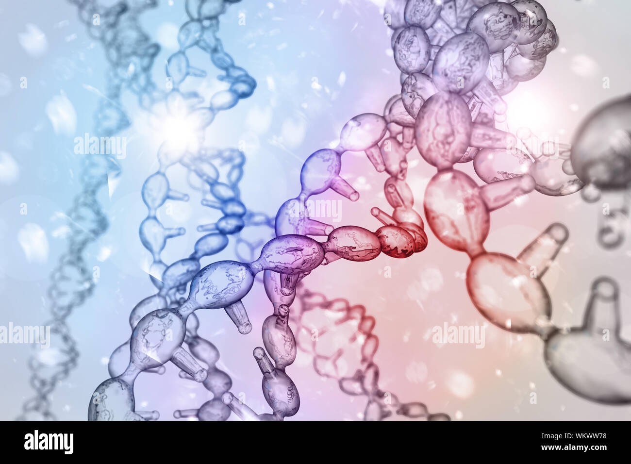 Abstract DNA strand double helix genetics 3D illustration Stock Photo ...