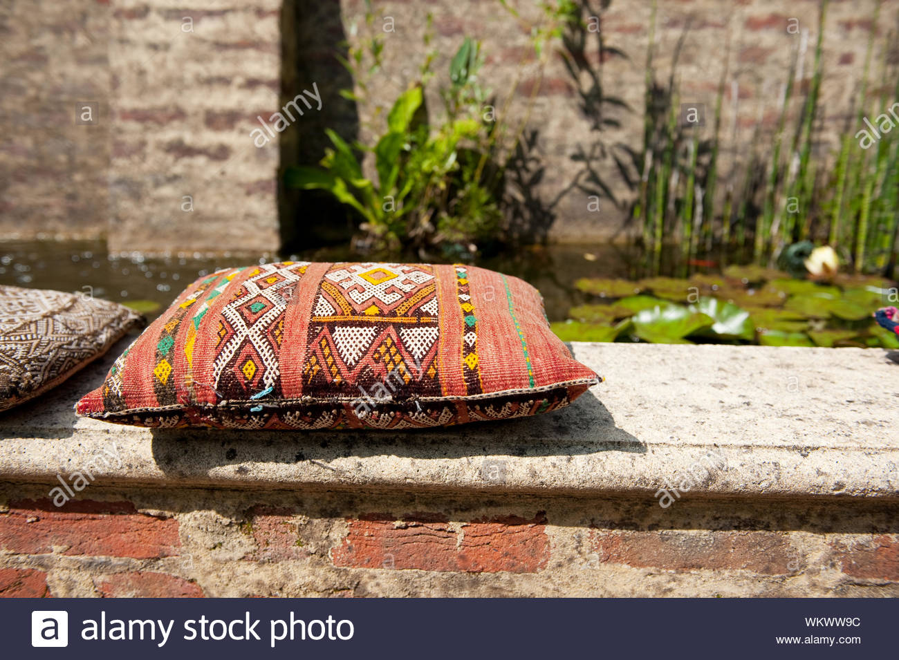 Sitting On A Bench In The Asian Garden Stock Photo 270402648 Alamy
