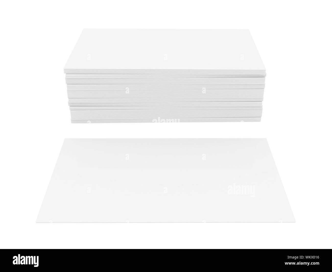 Business cards blank mockup - template - white background Stock Photo -  Alamy