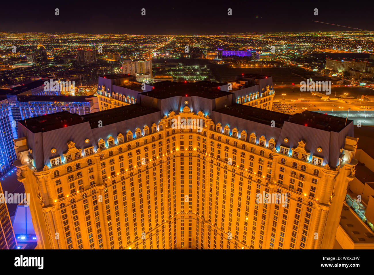 The Paris Hotel and Casino - Eiffel Tower - Night Scene - Las Vegas Stock  Photo - Alamy