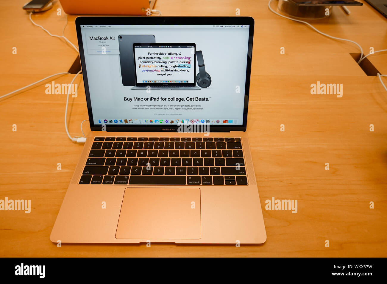 Orlando,FL/USA-8/27/19: An Apple MacBook Air on display at a retail store. Stock Photo