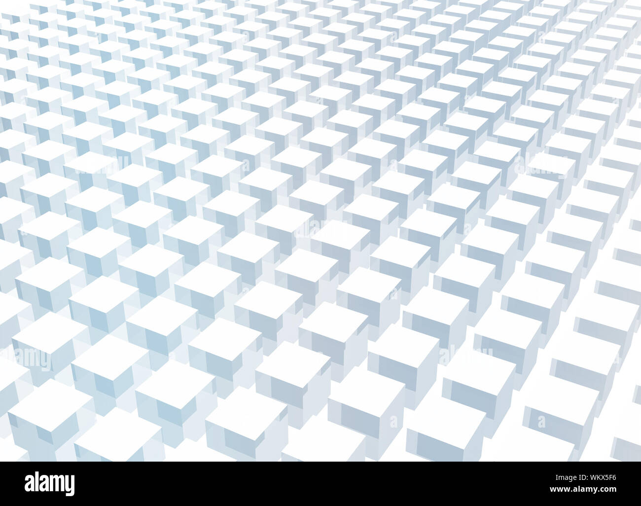 Simple and Clean Block 3d Abstract Background in Blue Stock Photo