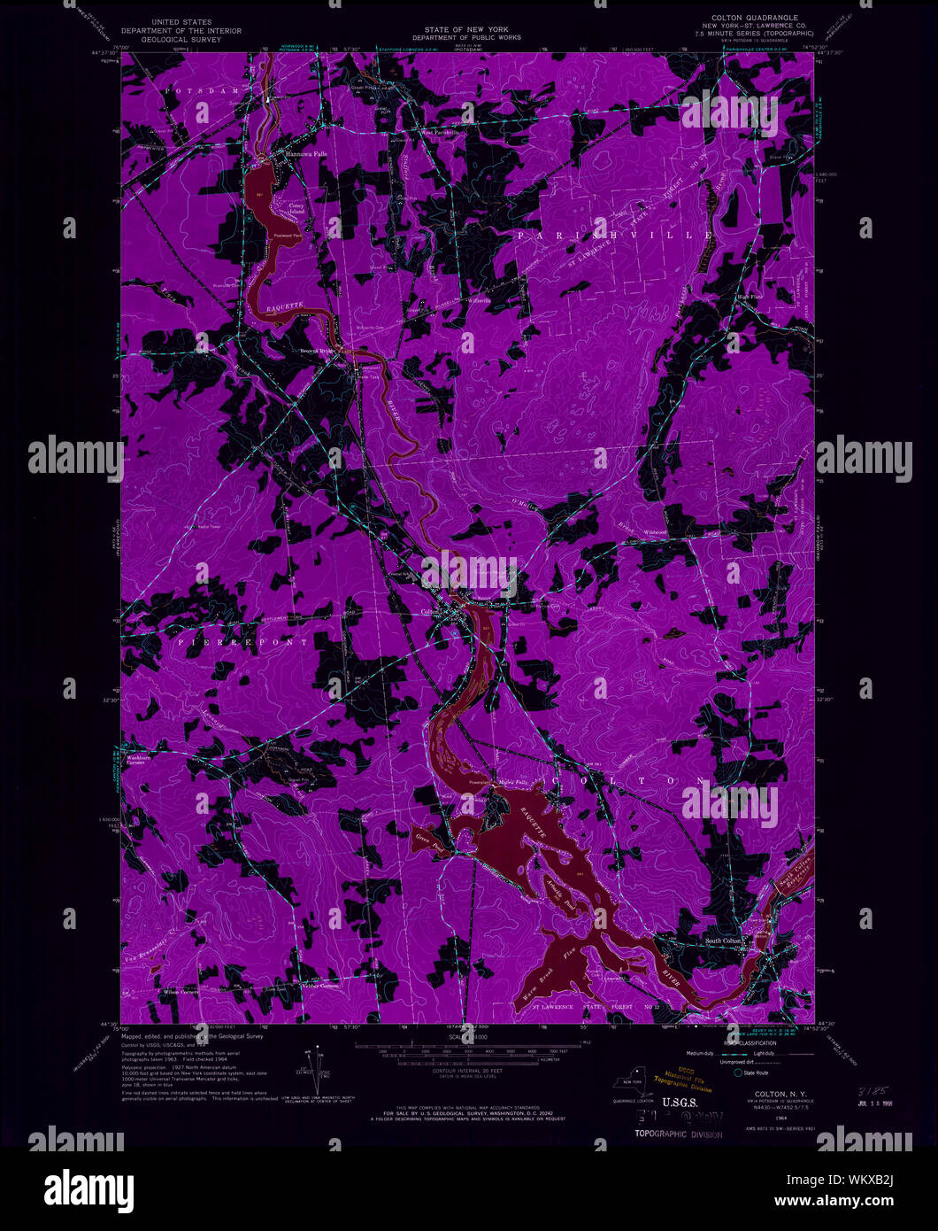 Map of colton new york hires stock photography and images Alamy