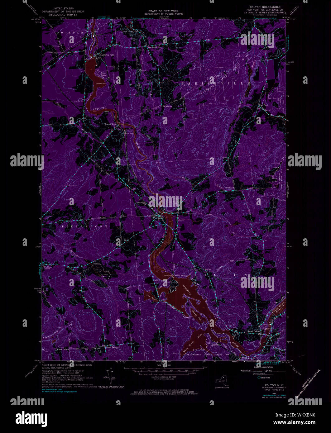 Map of colton new york hires stock photography and images Alamy