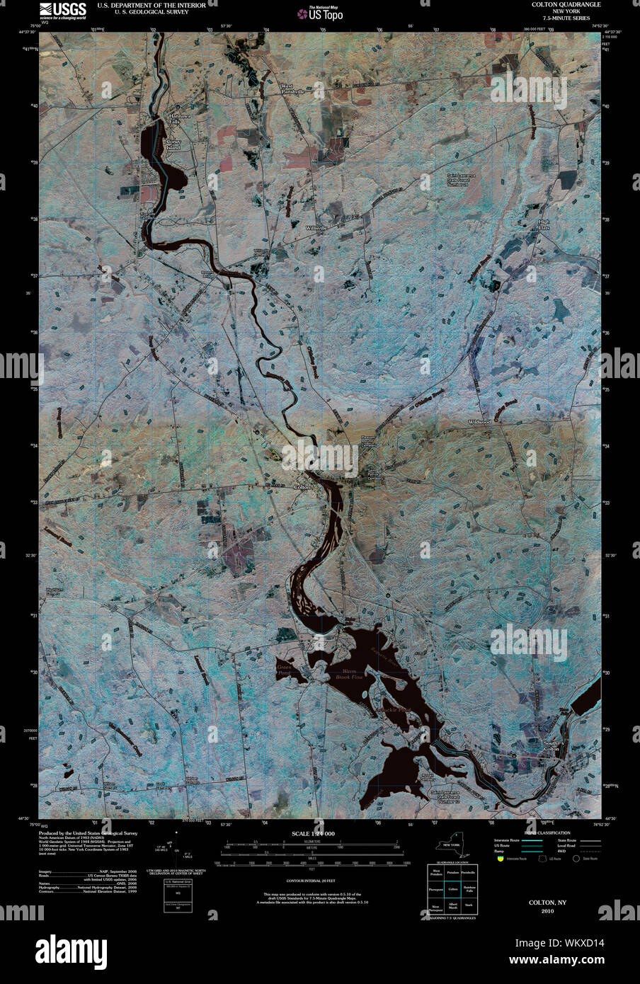 Map of colton new york hires stock photography and images Alamy