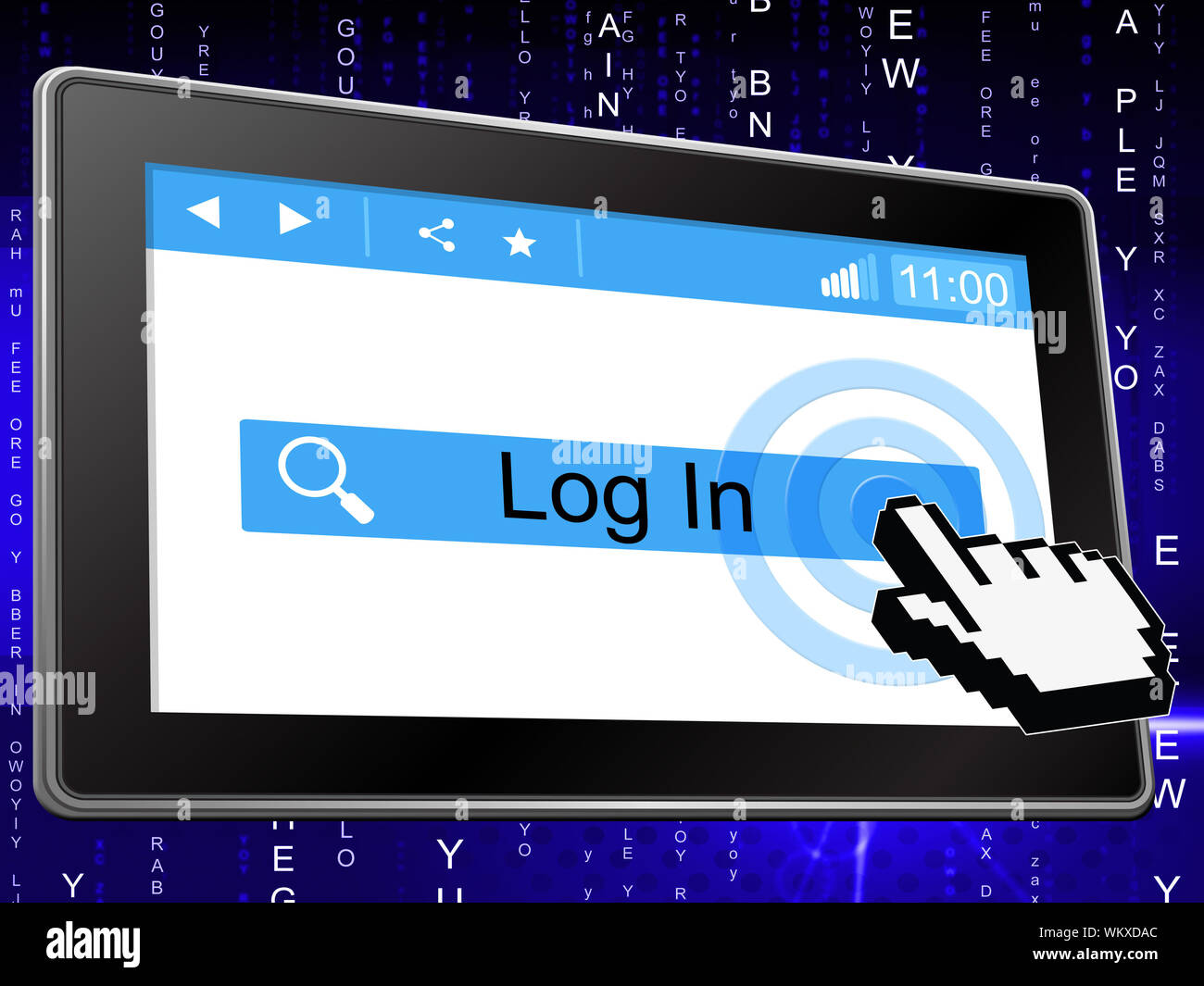 Log In Representing World Wide Web And Website Stock Photo