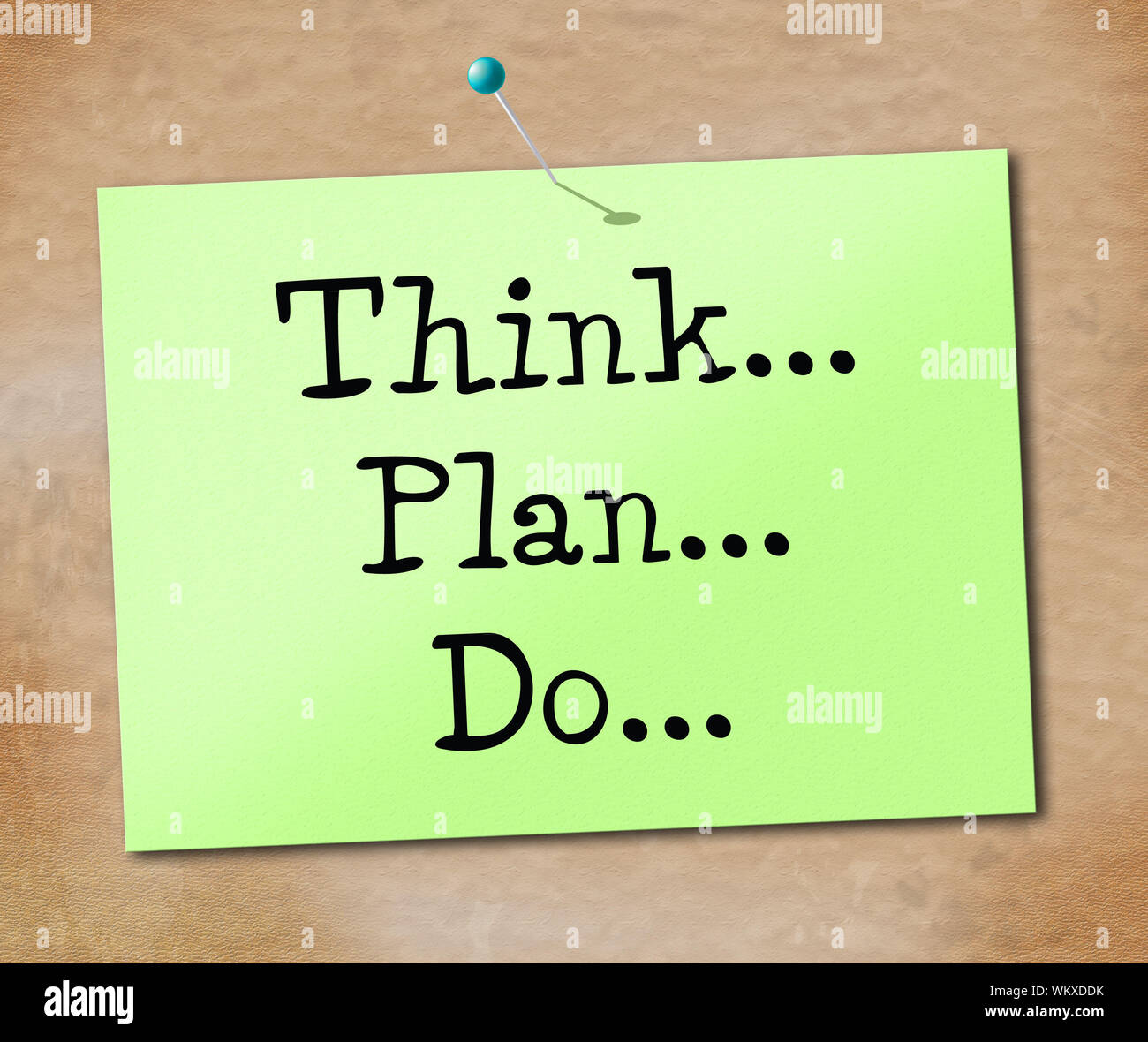 Think Plan Representing Strategy Reflecting And Reflection Stock Photo