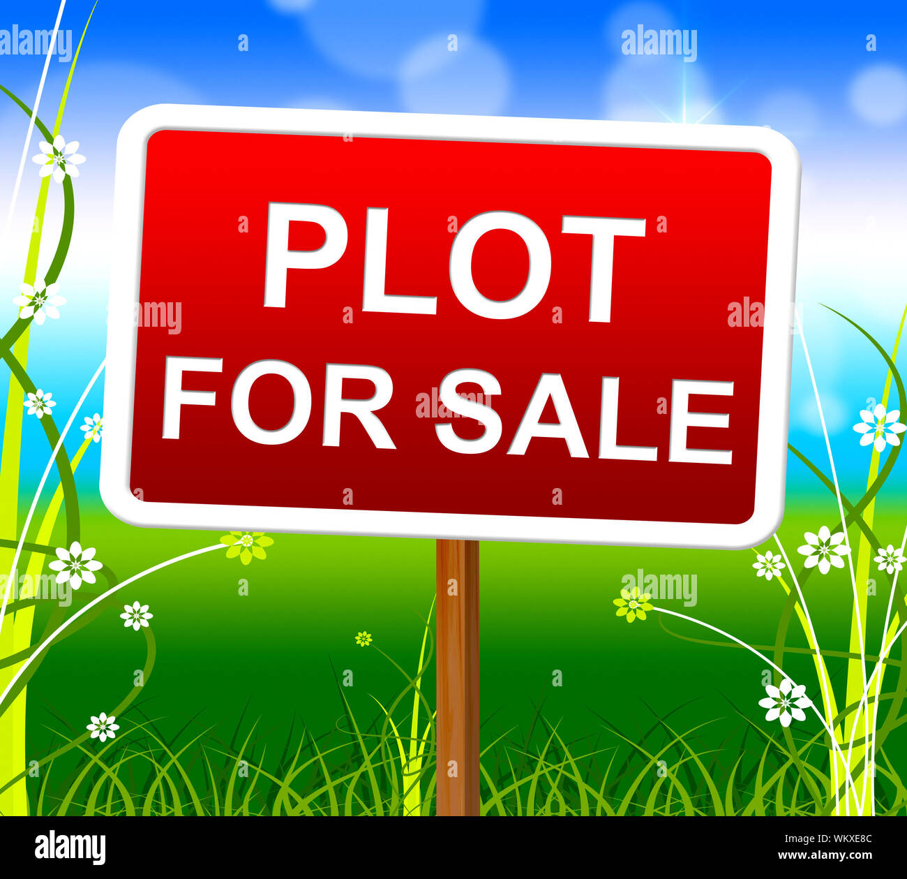 Plot For Sale Showing Real Estate Agent And Property Stock Photo - Alamy