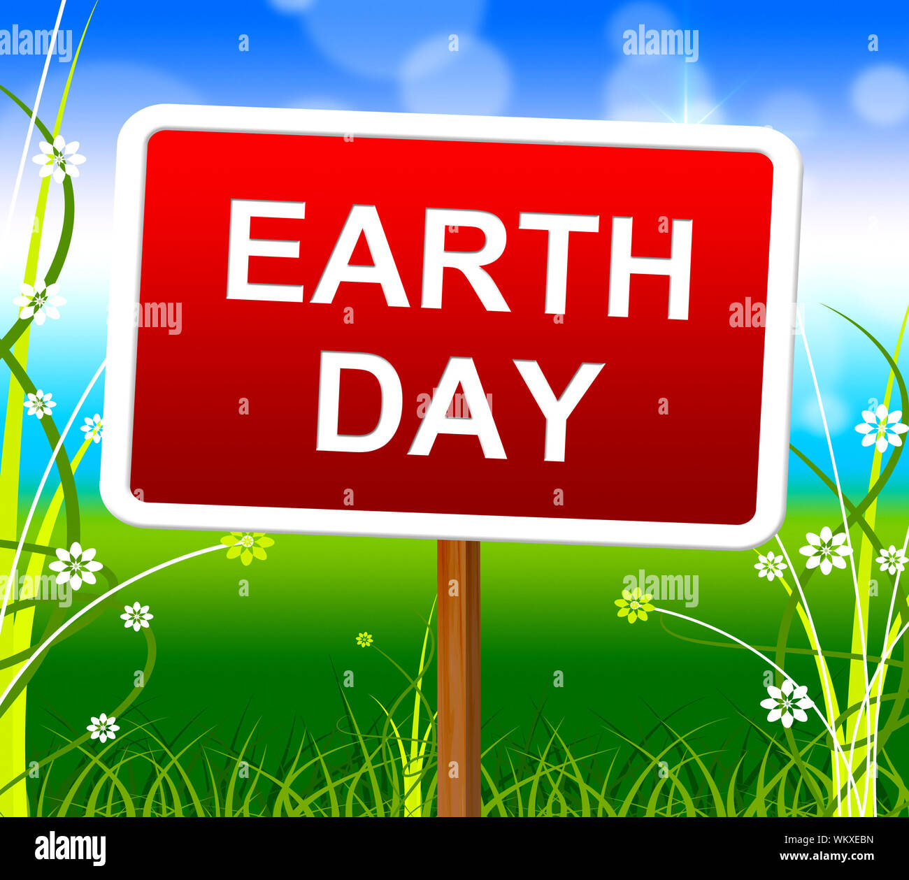 Earth Day Meaning Go Green And Ecological Stock Photo - Alamy