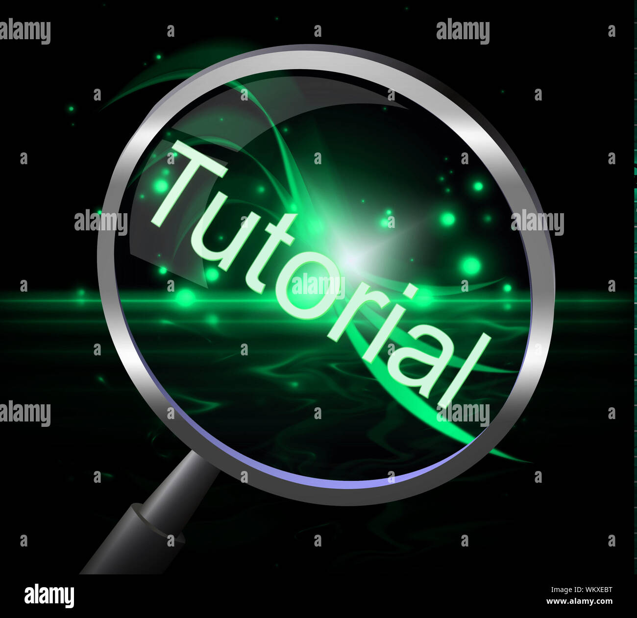 Tutorial Magnifier Representing Learning Tutoring And School Stock ...