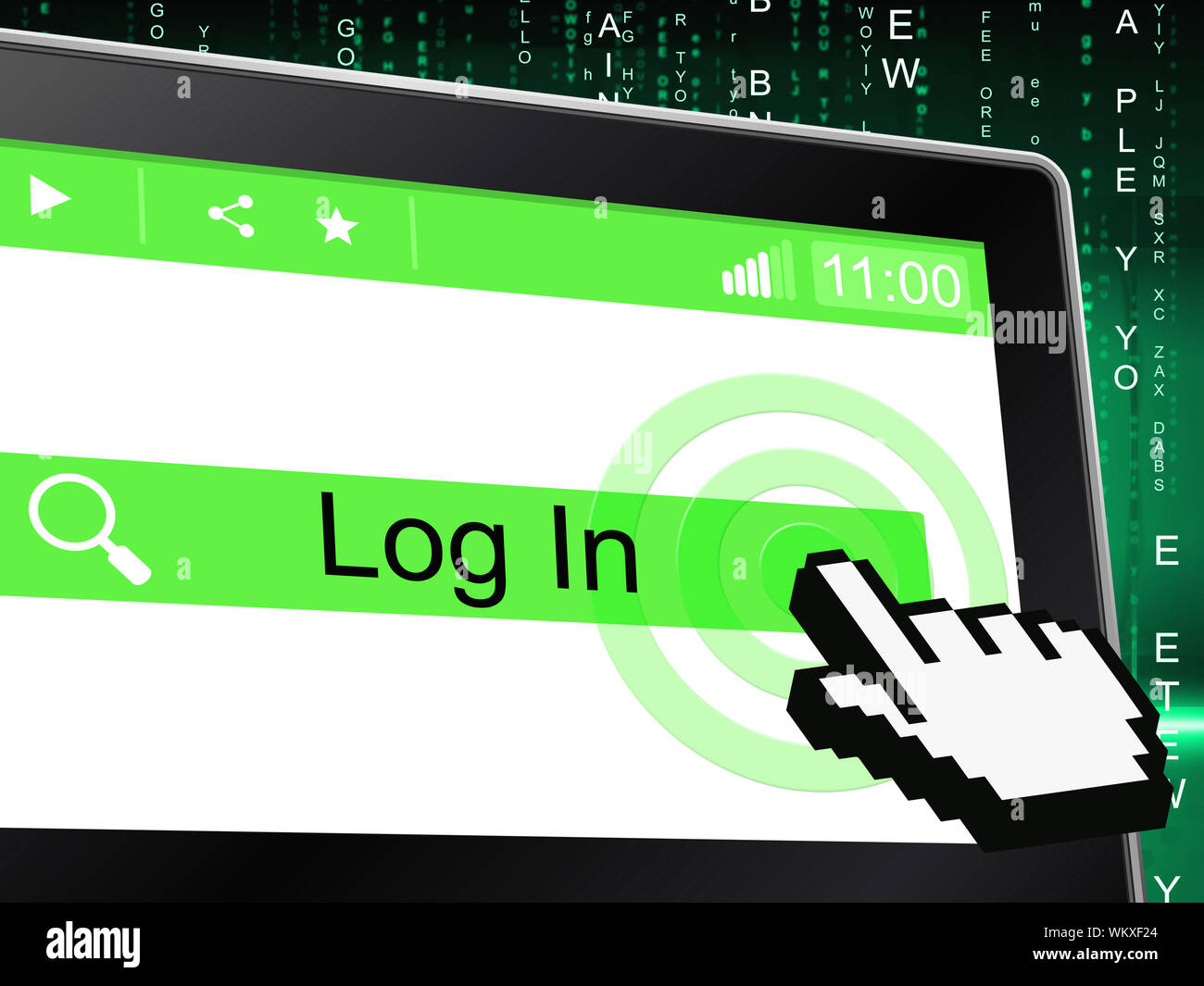 Log In Representing Sign Up And Enter Stock Photo