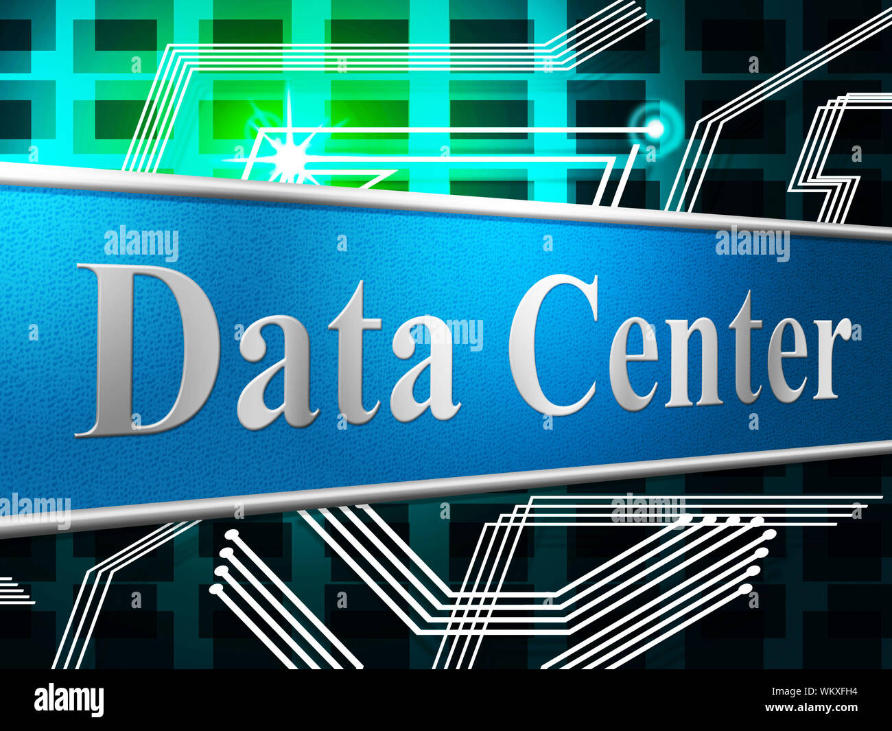 Data Center Indicating Hard Drive And Database Stock Photo - Alamy