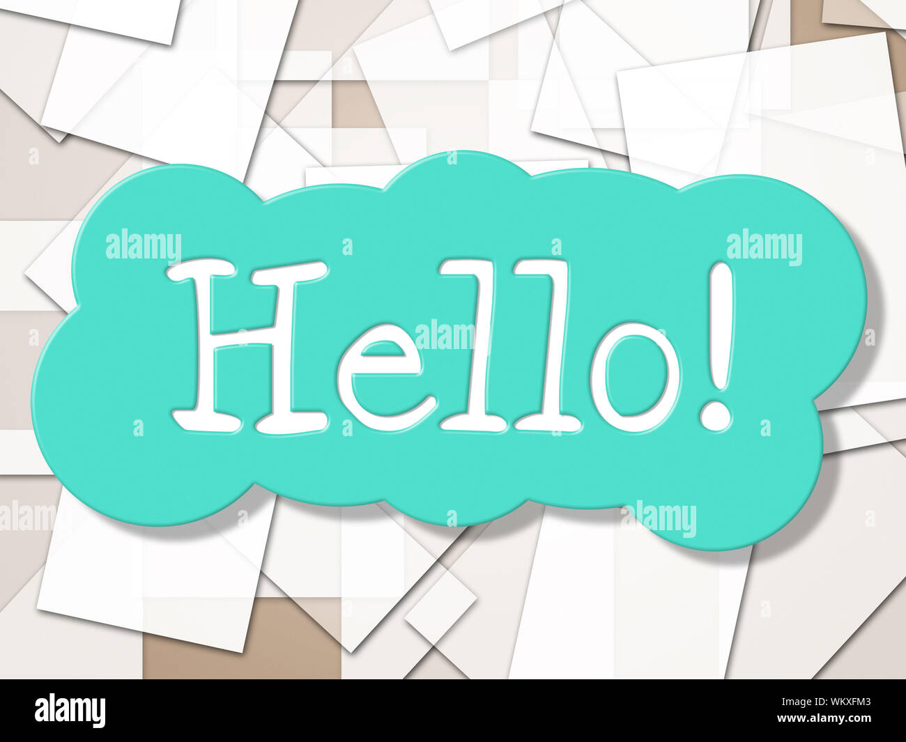Hello Sign Meaning How Are You And Hi Ya Stock Photo Alamy