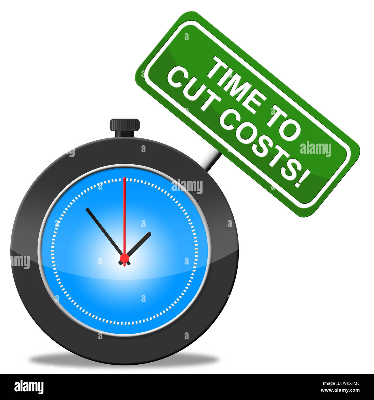 Cut Costs Meaning Accounts Price And Wealthy Stock Photo Alamy