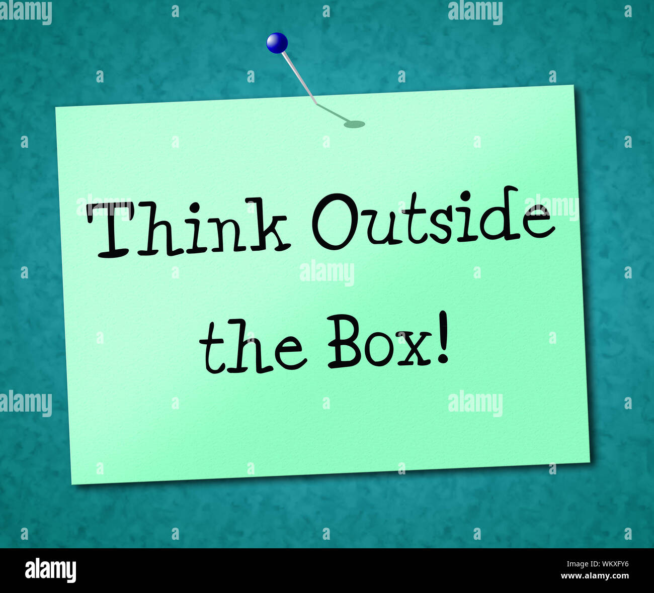 Think Outside Box Meaning Original Unique And Understand Stock Photo
