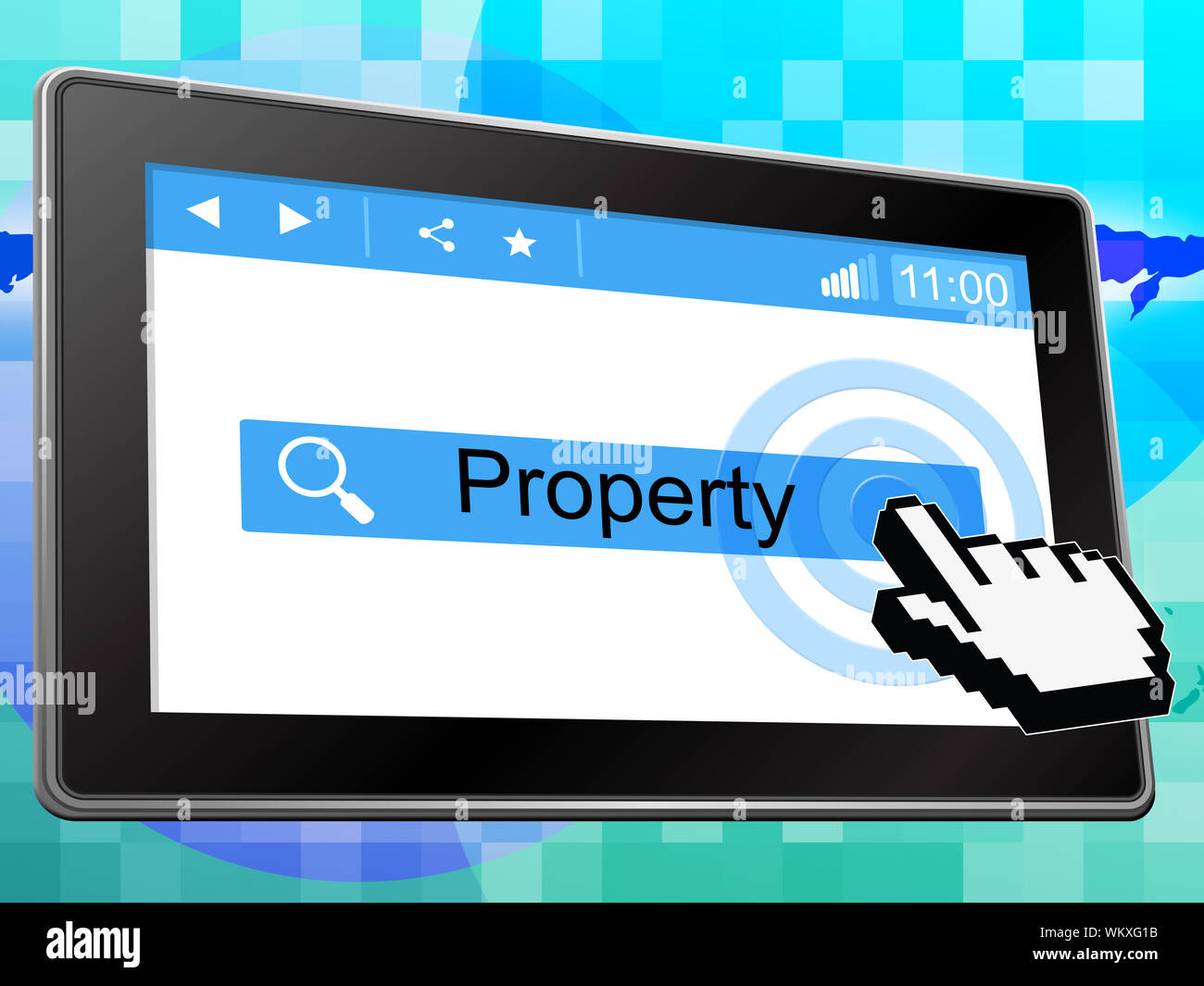 Online Property Meaning World Wide Web And Real Estate Stock Photo - Alamy