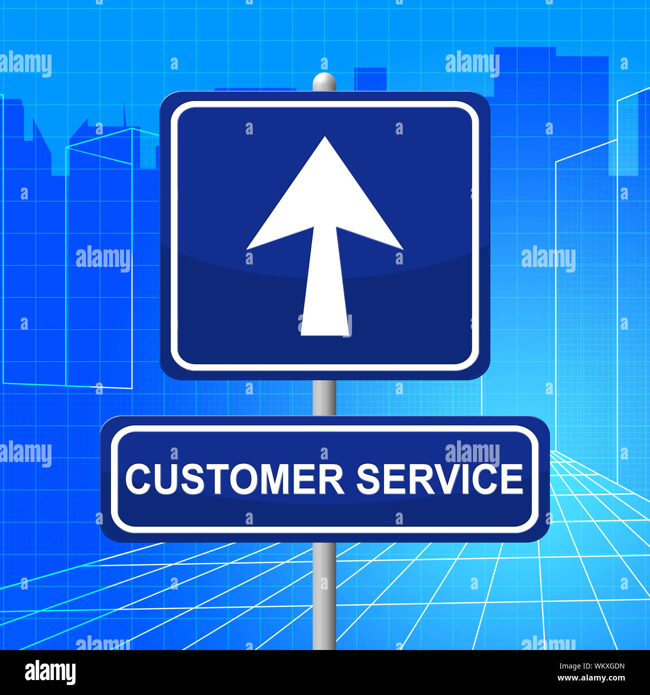 Customer Service Meaning Help Desk And Advice Stock Photo