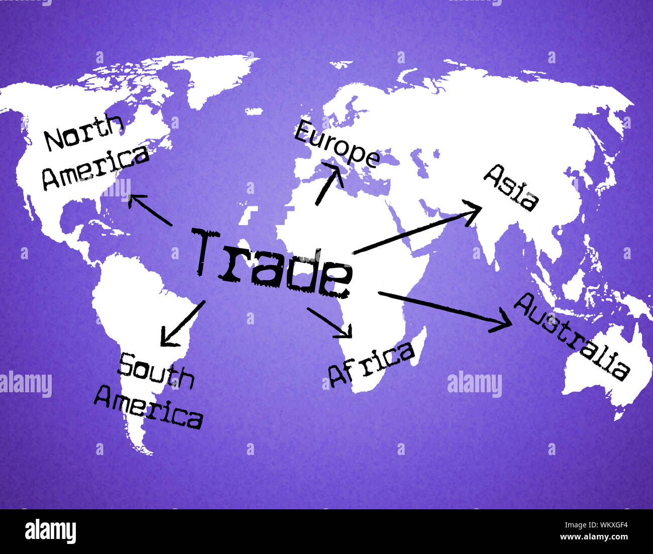 Trade Worldwide Meaning Global Importing And Globally Stock Photo