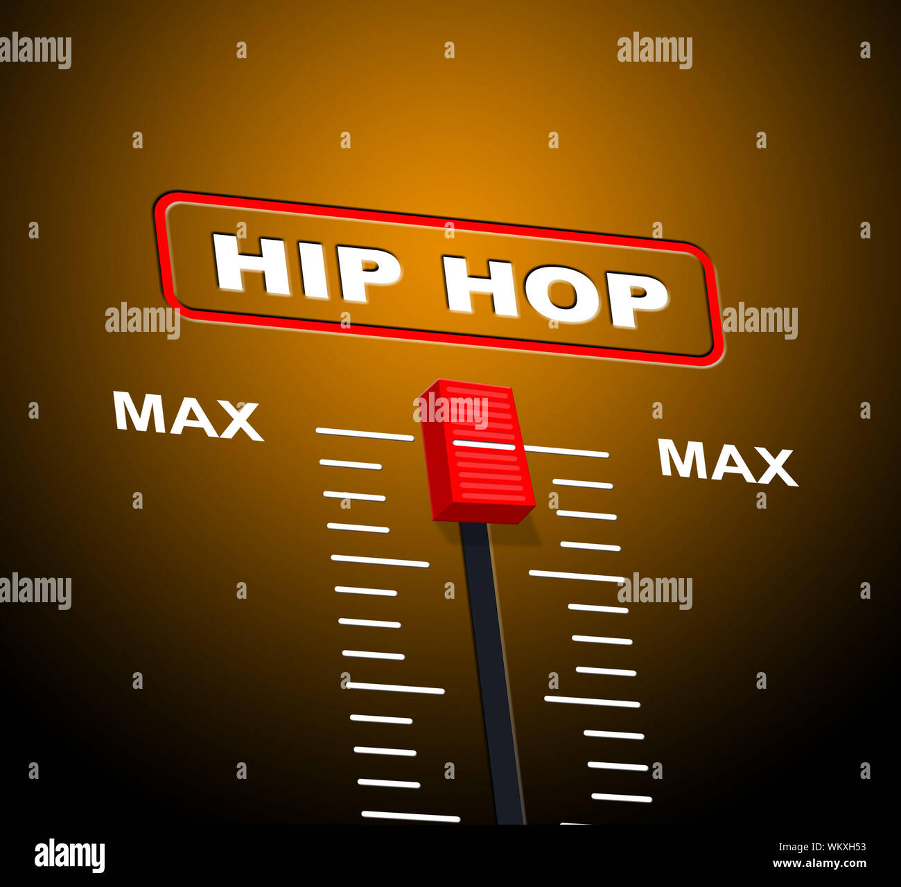 Hip Hop Music Meaning Sound Track And Equalisers Stock Photo