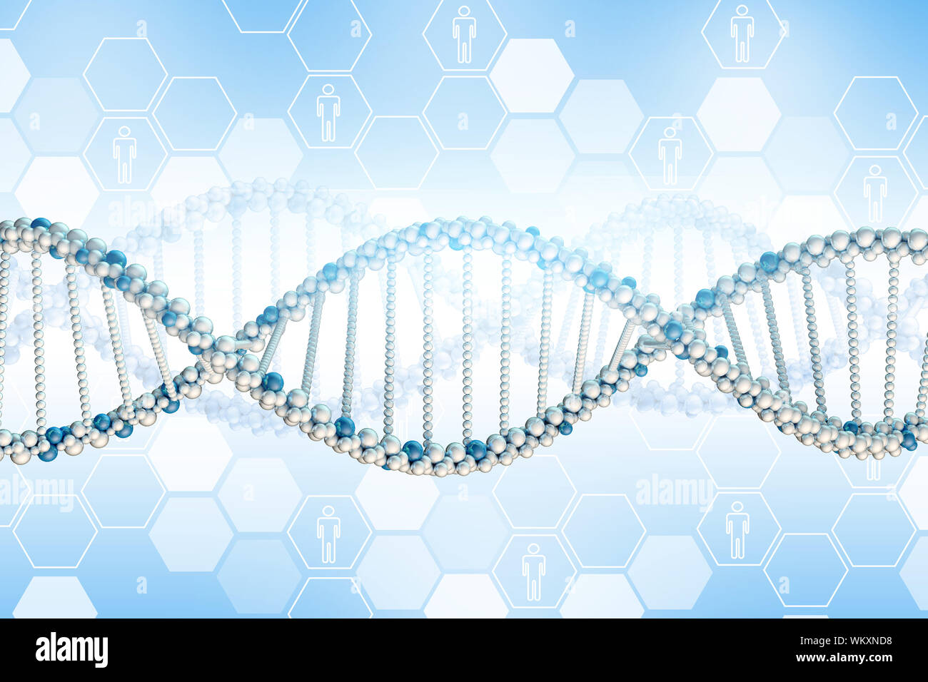 Dna model hexagons blue hi-res stock photography and images - Alamy