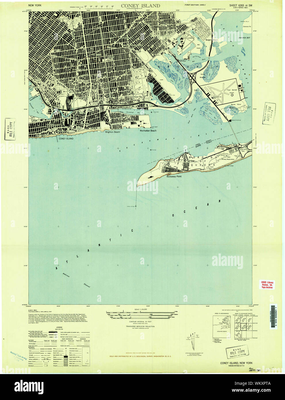 Map of coney island hi-res stock photography and images - Alamy