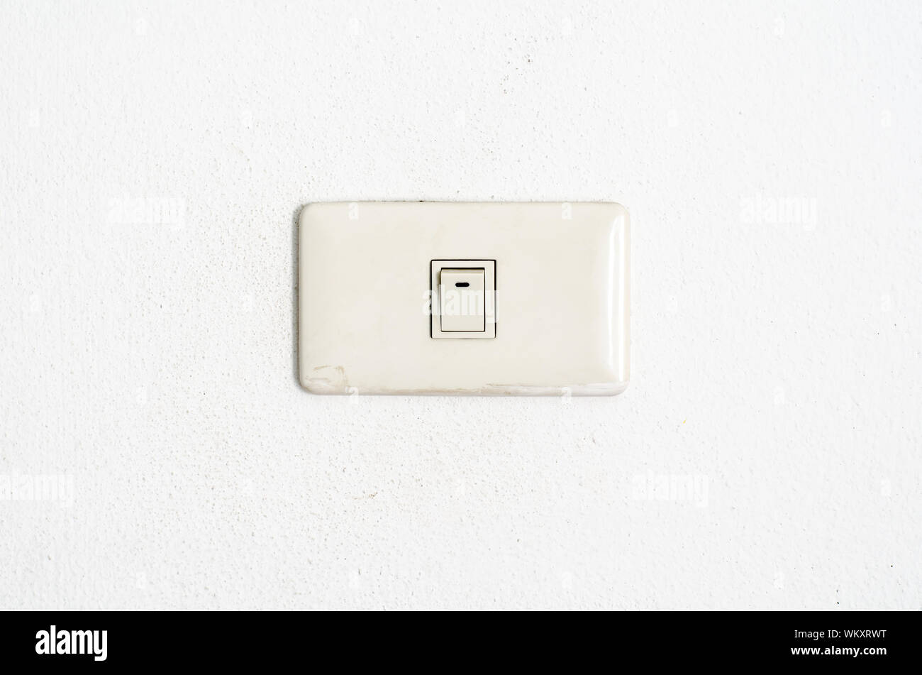 electric white switch on wall Stock Photo - Alamy
