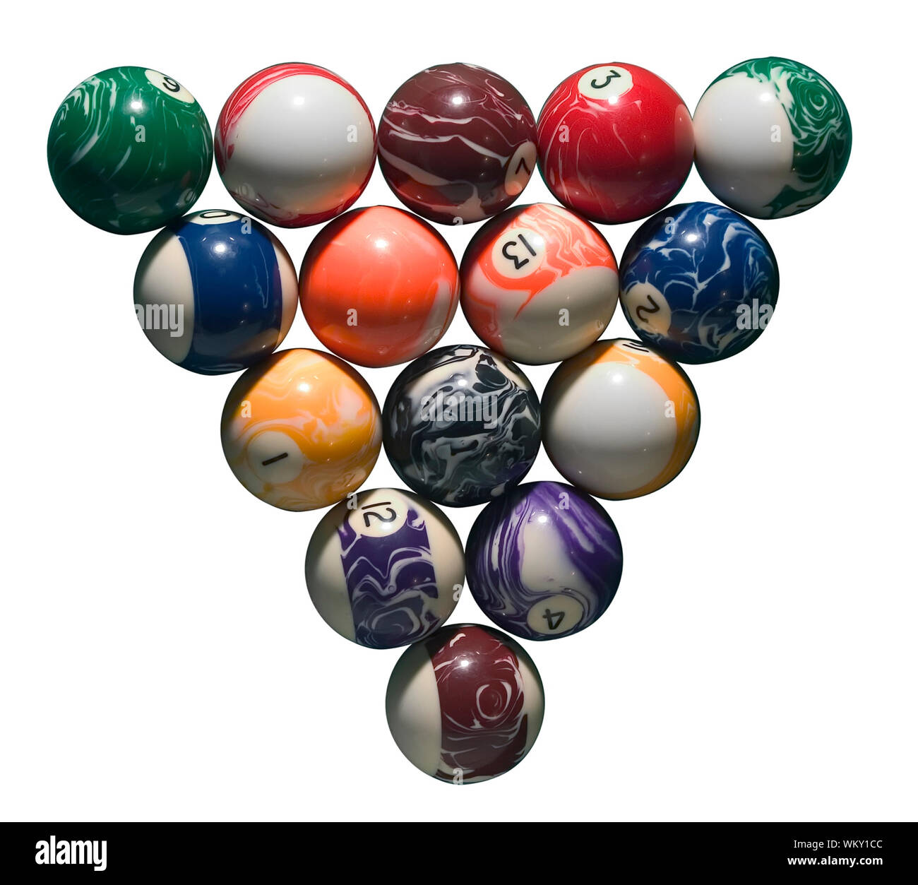 Billiards Balls White Background High Resolution Stock Photography and