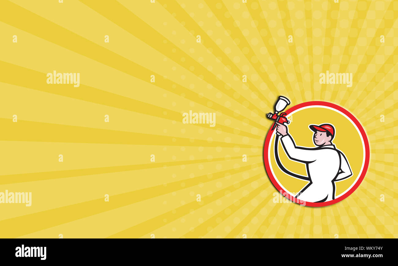 Spray painter spraying gun cartoon hi-res stock photography and images ...