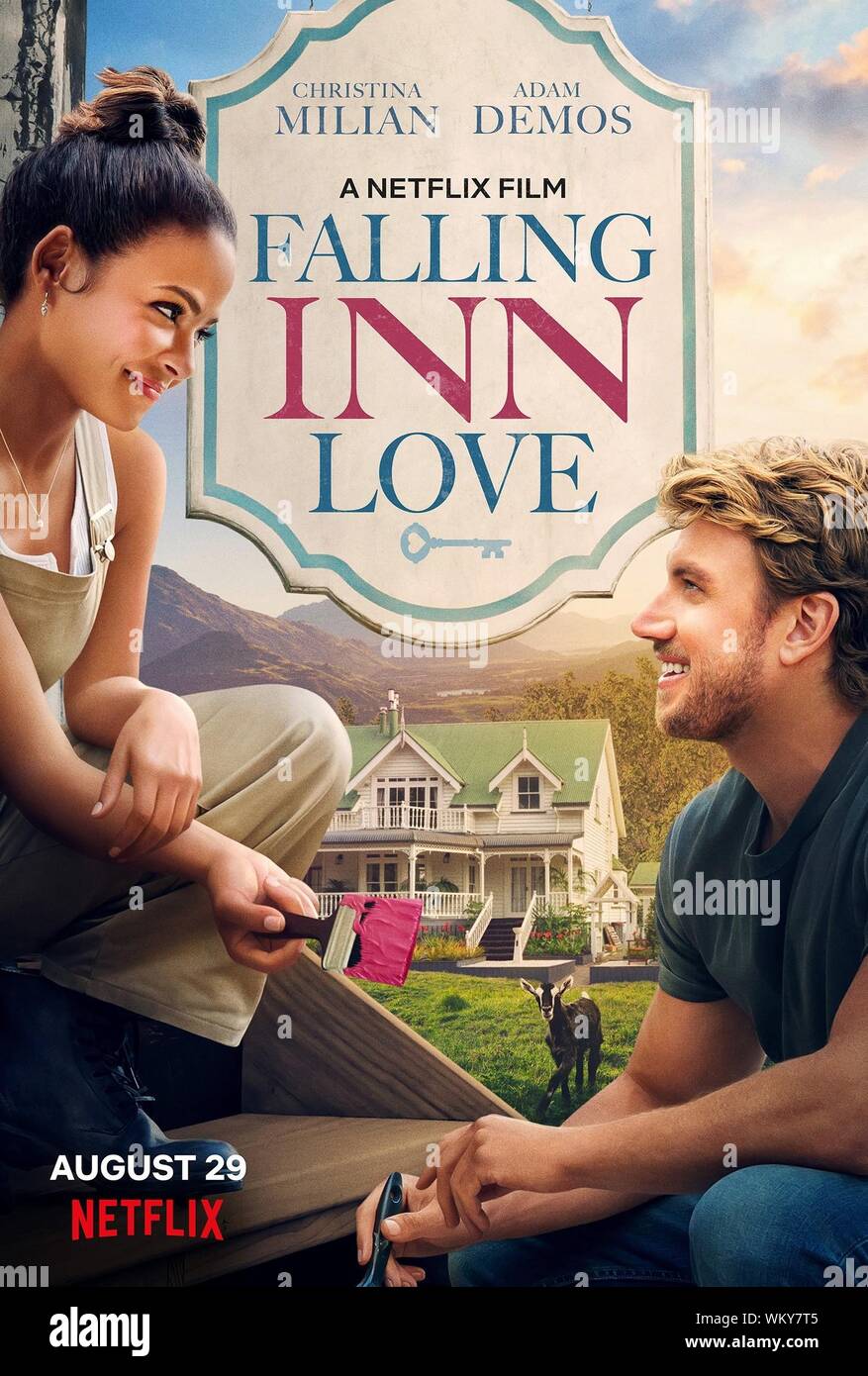 FALLING INN LOVE, US poster, from left Christina Milian, Adam Demos
