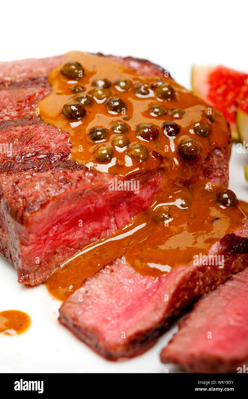 green peppercorn beef filet mignon Stock Photo Alamy