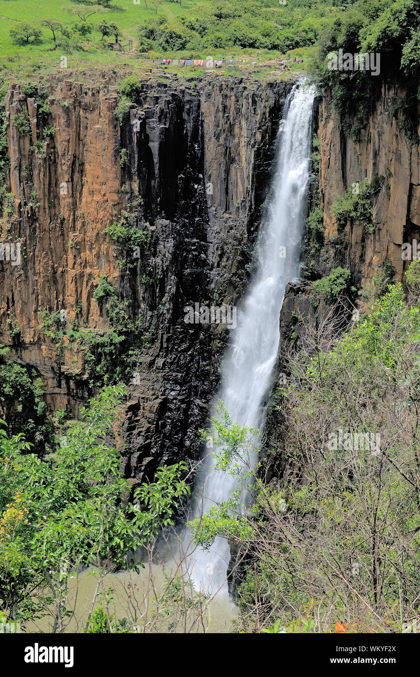 Portrait of the Howick Falls, Kwazulu-Natal, South Africa. Stock Photo