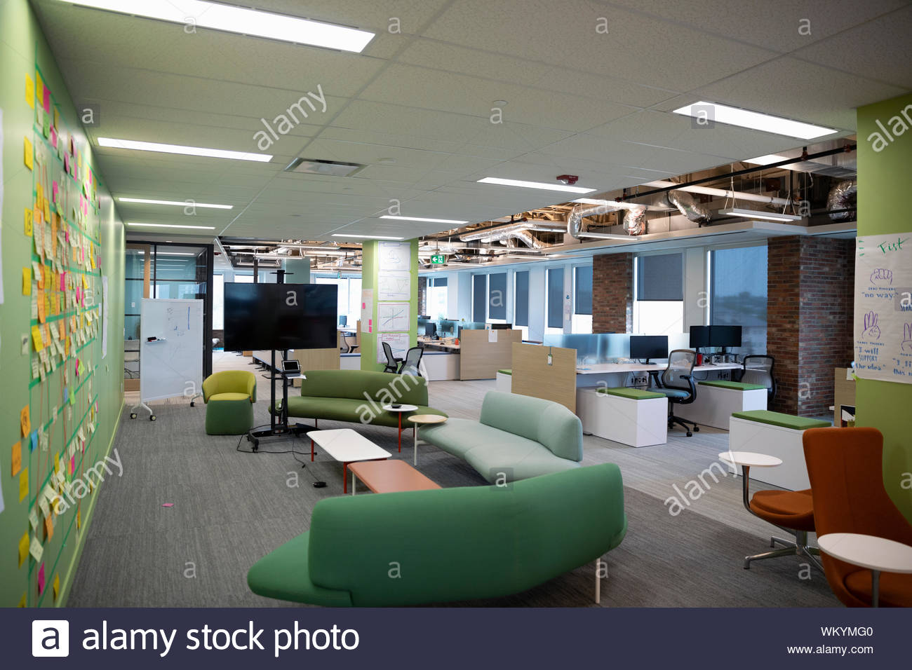 Modern open plan office Stock Photo