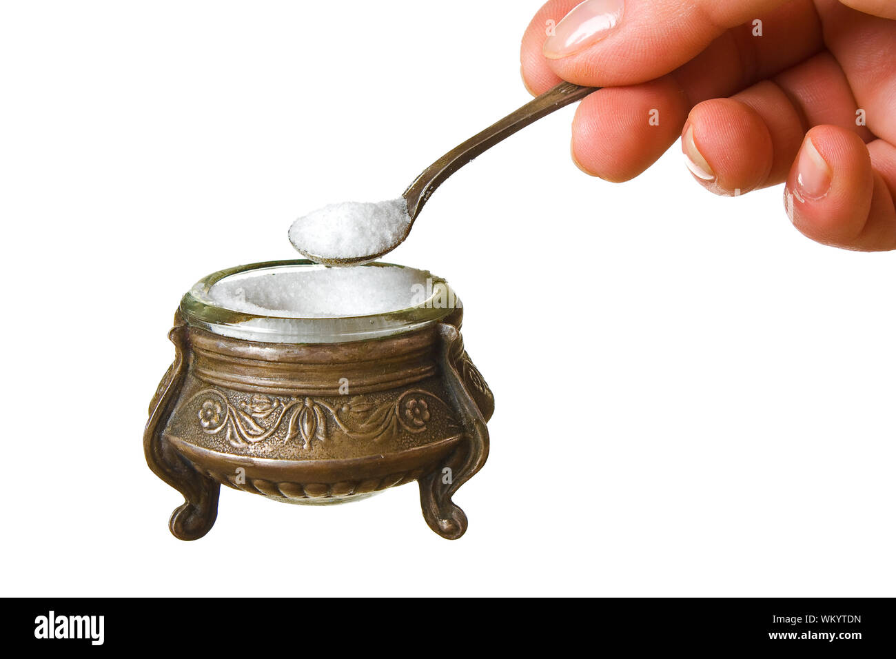 salt cellar isolated on a white background Stock Photo Alamy