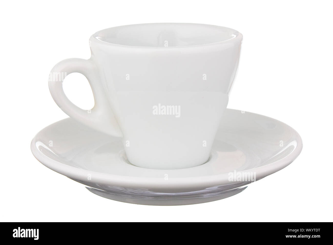 coffee cup with saucer isolated on white background Stock Photo - Alamy