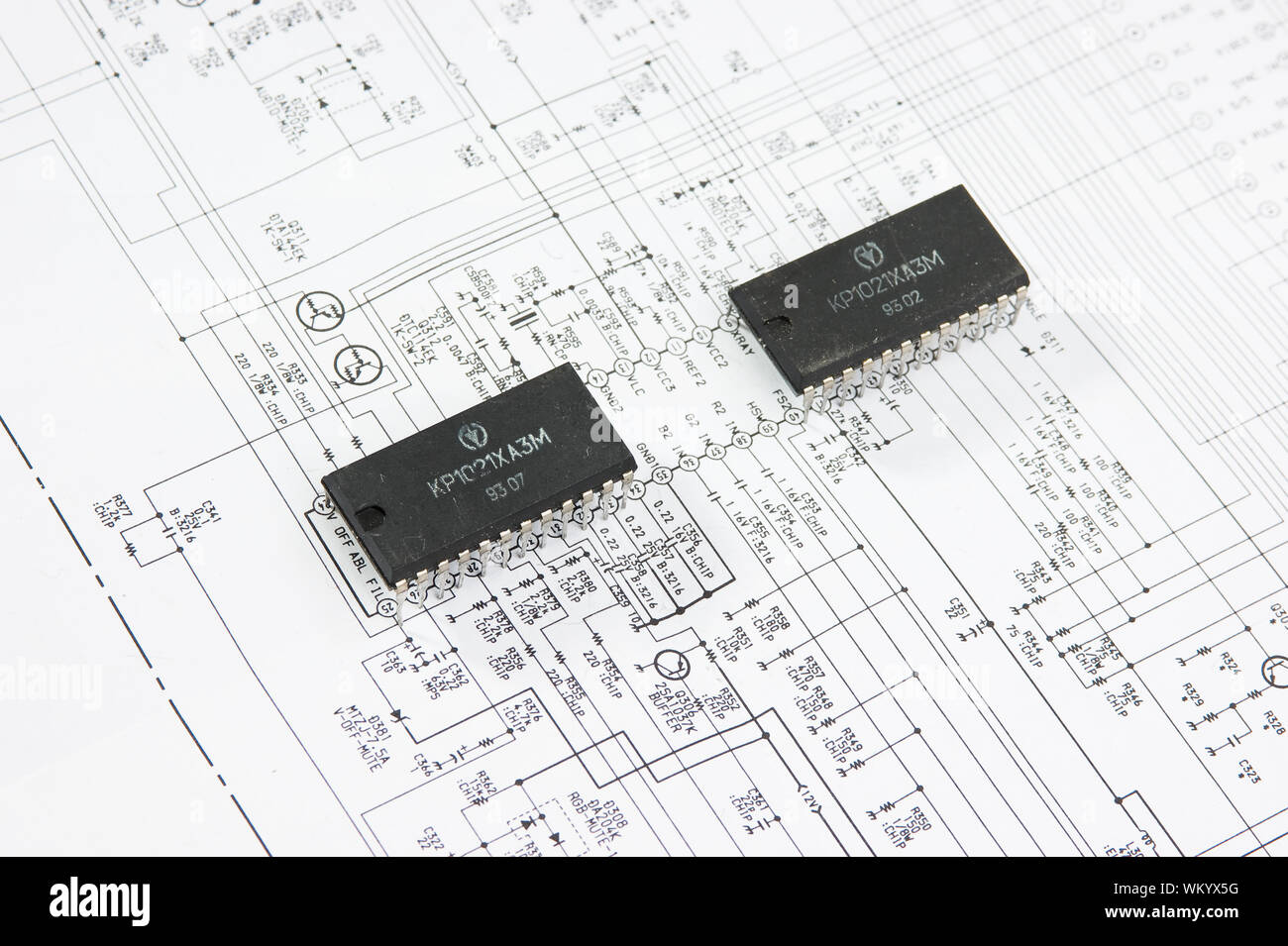 Laid out components hi-res stock photography and images - Alamy