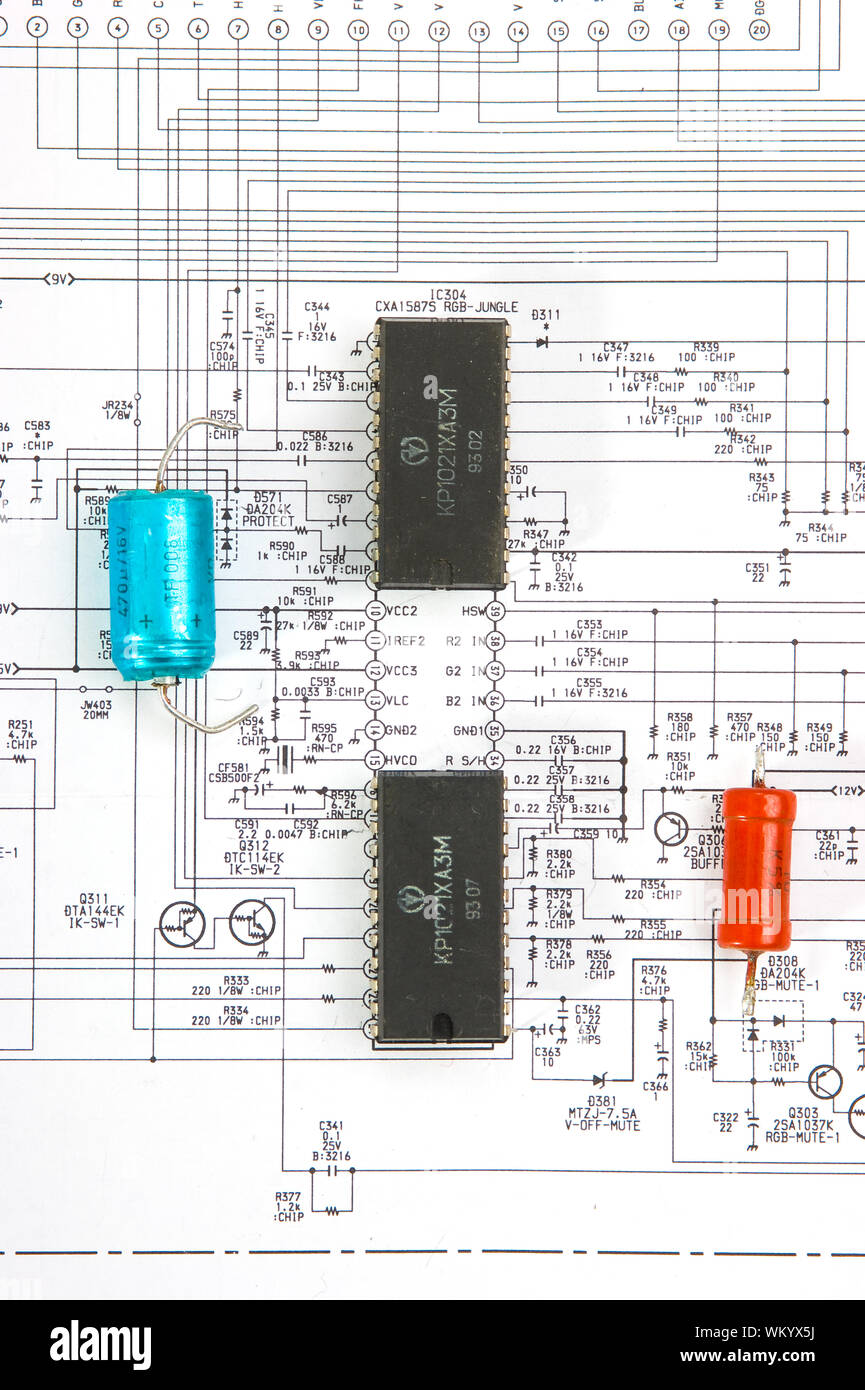 Laid out components hi-res stock photography and images - Alamy