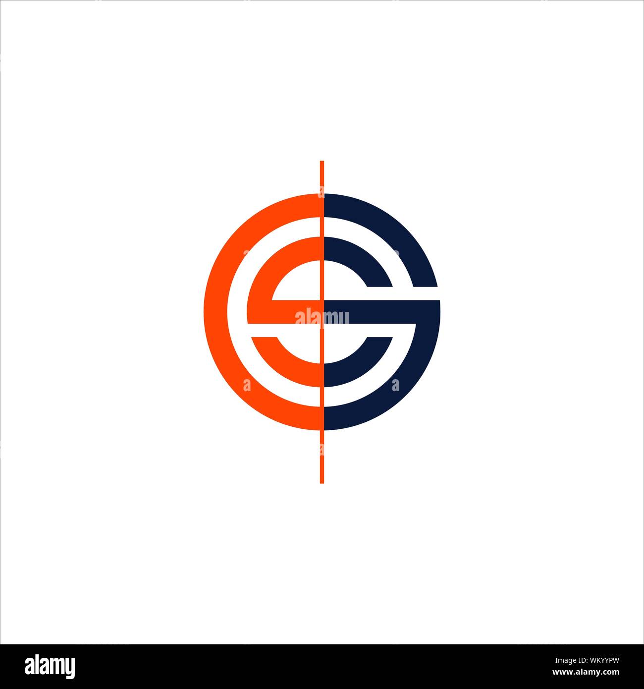 CS and SC creative initial based letter icon logo vector designs Stock Vector