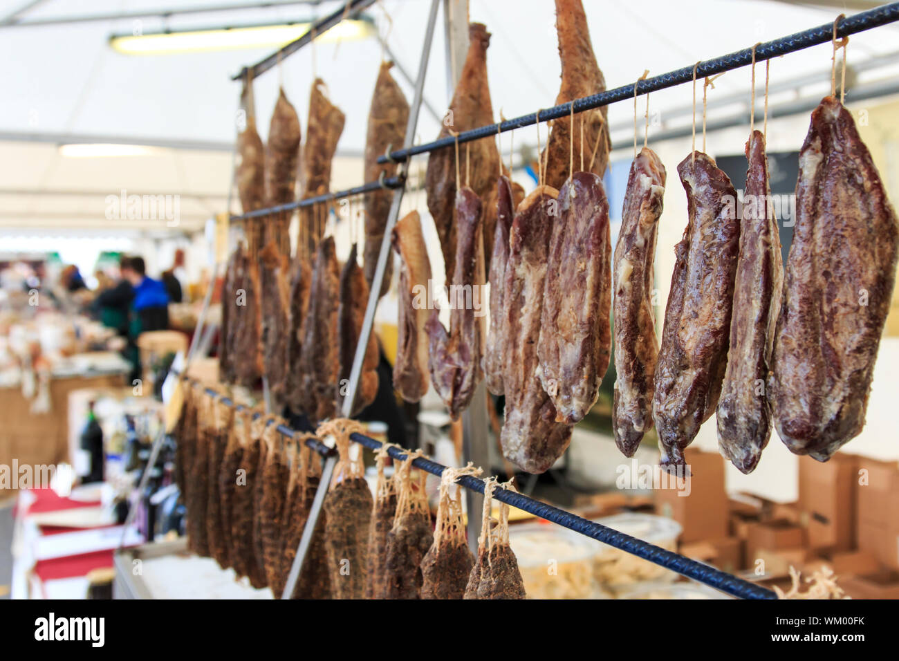 Salami Hanging High Resolution Stock Photography and Images Alamy