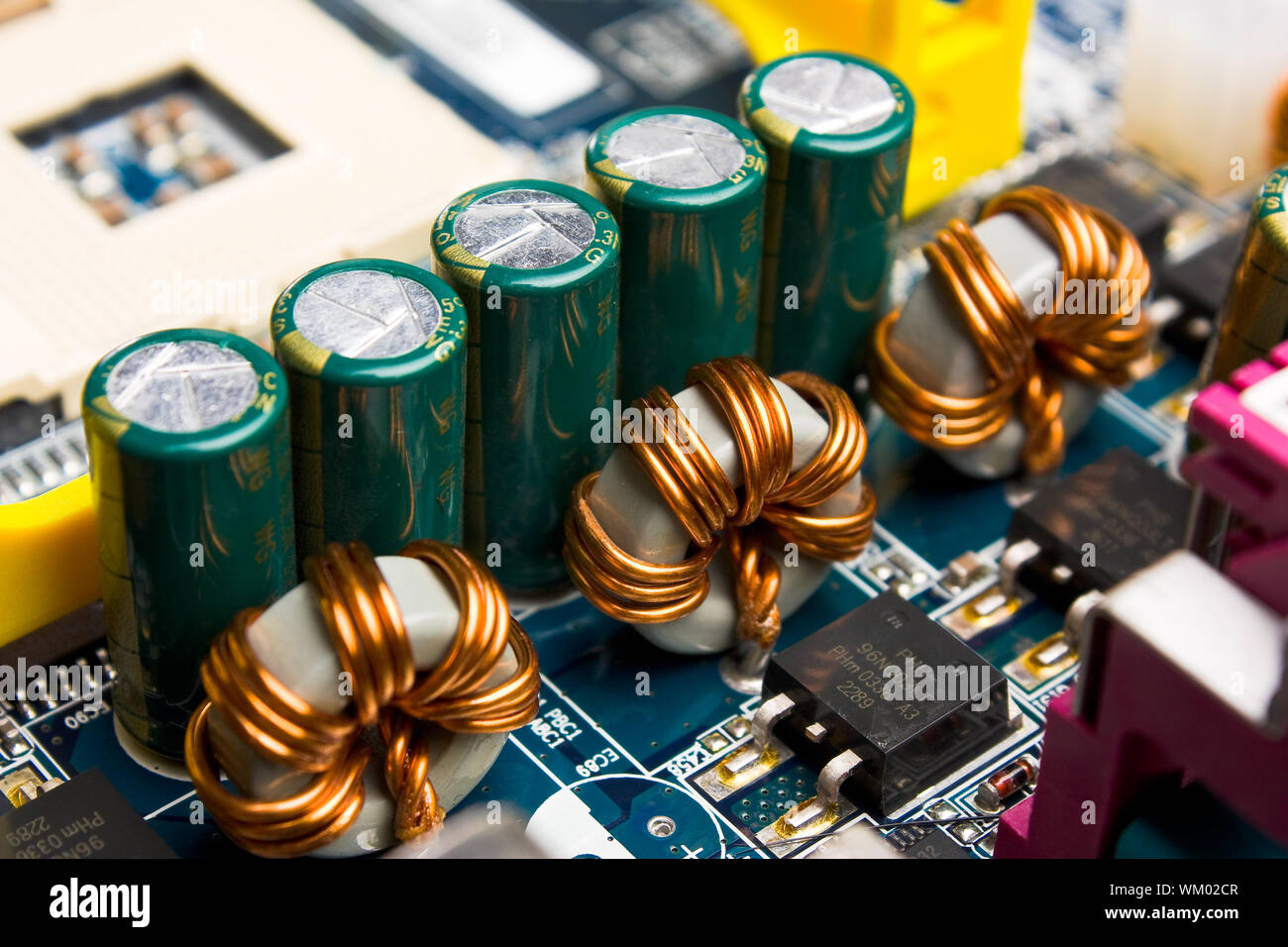 Radio components laid out on the electronic circuit Stock Photo - Alamy